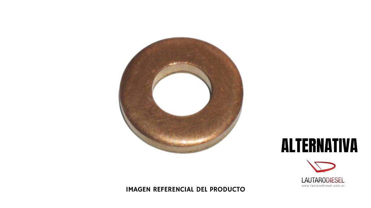 Arandela base inyector apoyo 2,5mm de alto, 7x15x2,5