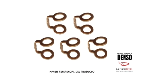 Arandela tipo Anteojo para inyector Denso Hilux 2016 en adelanto 2,4 2,8 aluminio