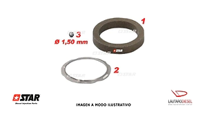 Star Kit de empaques para CASI todos los modelos con junta sinterizada con bolilla F00VC05009 �ra 0445110739 0445110340 0445110183