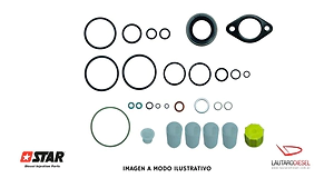 Star Denso juego de juntas bomba con reten de eje para Denso S10 Duramax 12640383  294000-1683 294000-1684 55493105 24000102 Isuzu 9659296080 294000-0070 294000-0071 294000-0400 294000-0403 294000-041