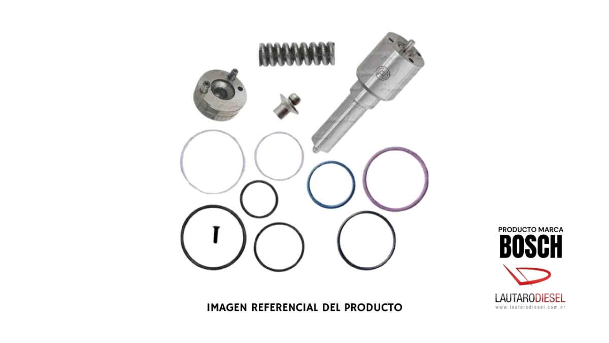 Bosch Kit Tobera para inyector bomba 0414701013 0414701022 0414701052 0414701083, contiene tobera 140P947 0433171631, placa intermedia, pino, orings y resorte 