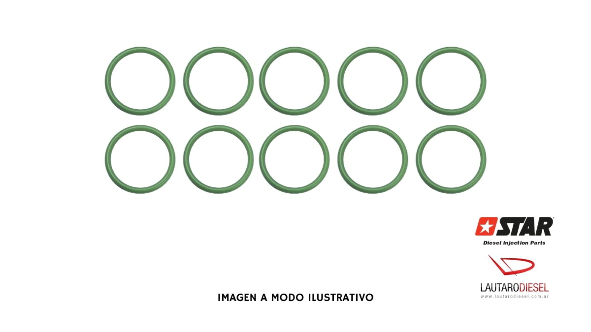 Star diesel oring de retorno para inyector piezoelectricos 1,60mm x 2,8mm  de viton Amarok Cherokee , hay Bosch tambien y alternativo economico
