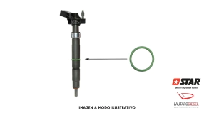 Star diesel oring de retorno para inyector piezoelectricos 1,60mm x 2,8mm  de viton Amarok Cherokee , hay Bosch tambien y alternativo economico