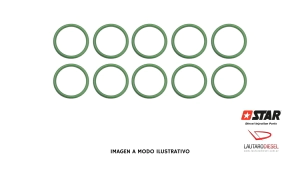 Star diesel oring de retorno para inyector piezoelectricos 1,60mm x 2,8mm  de viton Amarok Cherokee , hay Bosch tambien y alternativo economico