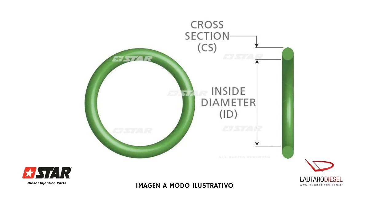 Star diesel oring externo inyector 0445110369 0445110646