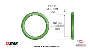 Star diesel oring externo inyector 0445110369 0445110646