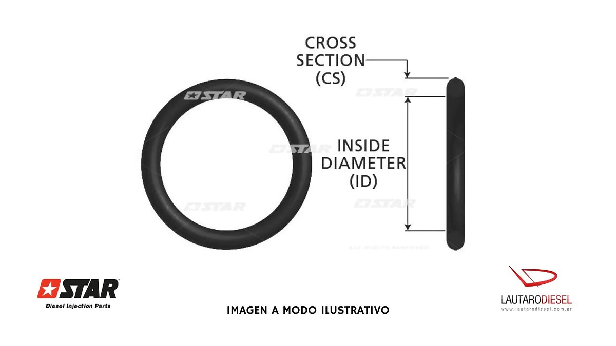 Star oring oring de retorno 4,10mm x 1,90mm