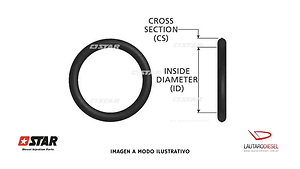 Star oring oring de retorno 4,10mm x 1,90mm