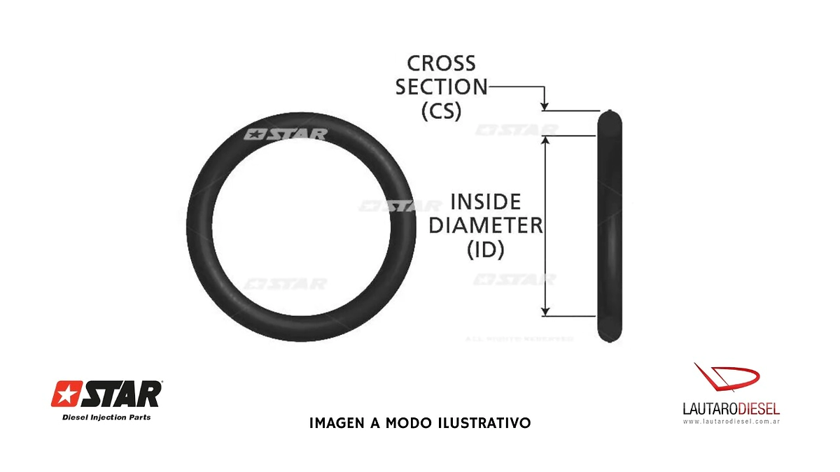 Star oring bomba DPA DP200 DP210 DP150, diametro interno 11,11 mm