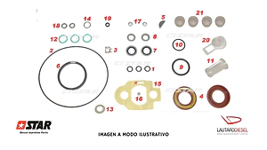 Star kit juntascon reten para bomba Delphi DP150