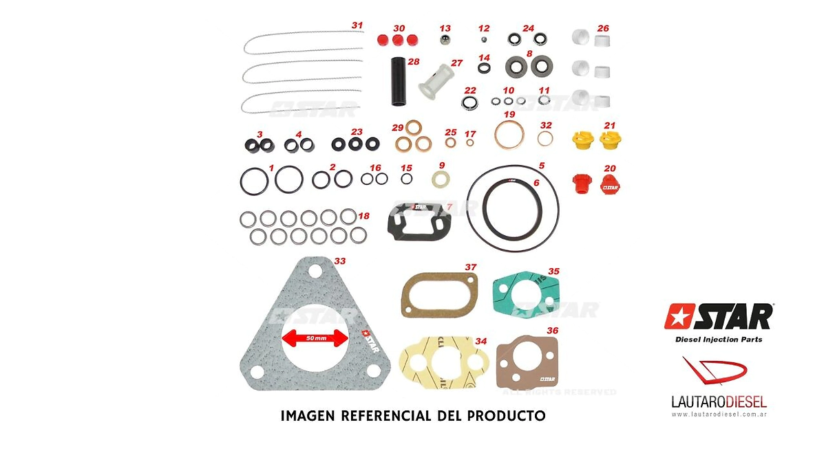 Star Diesel kit de juntas para bomba DPA con regulador hidraulico