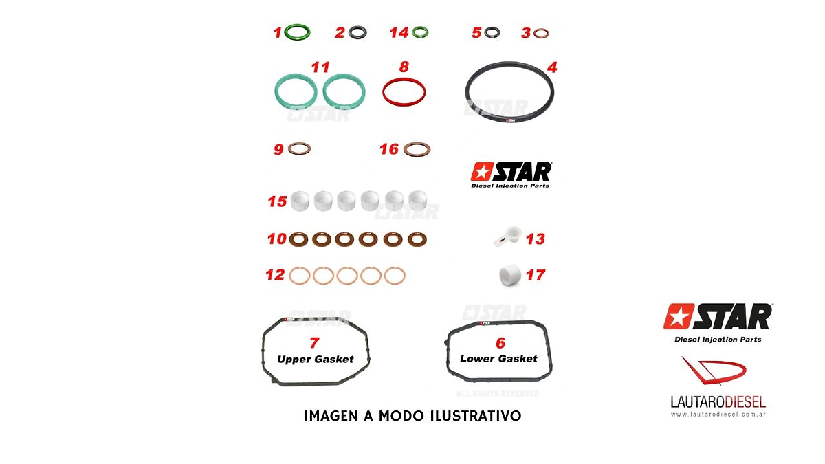 Star diesel kit reparacion para bomba inyectora VE con EDC, hay Bosch tambien