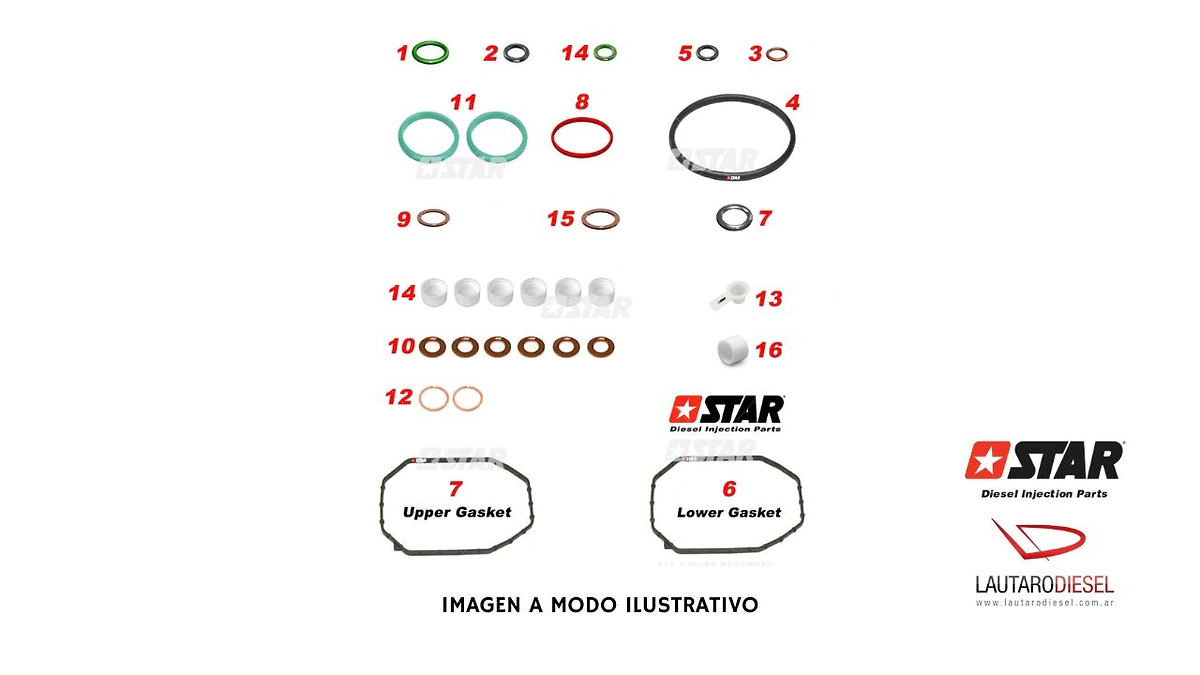 Star diesel kit reparacion para bomba inyectora VE con EDC
