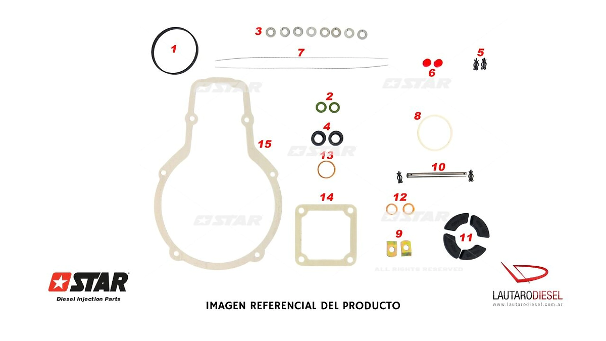 Star diesel kit juntas regulador tipo K