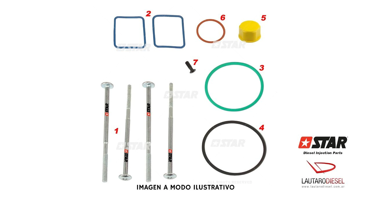 Star diesel para Bosch Reparacion PLD monobomba 0414799005 con tornillos y orings y sin chapa cuadrada 60130, hay Bosch y alternativo mas economico tambien