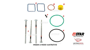 Star diesel para Bosch Reparacion PLD monobomba 0414799005 con tornillos y orings y sin chapa cuadrada 60130, hay Bosch y alternativo mas economico tambien