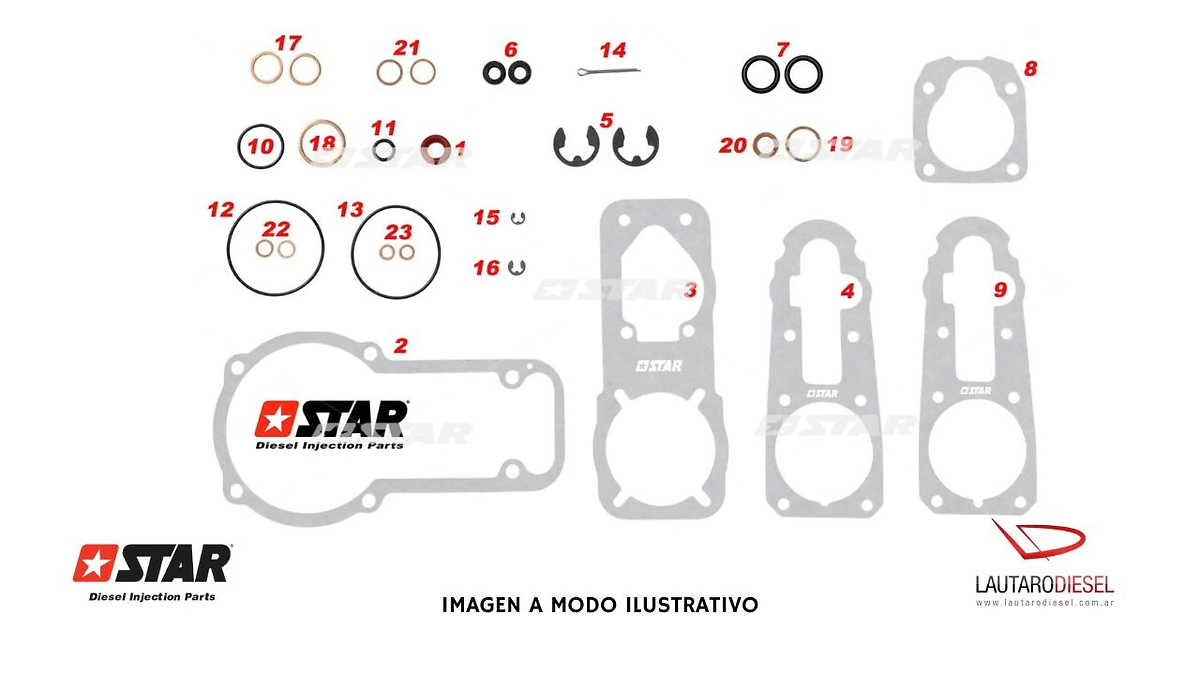 Star Diesel kit juntas bomba Toyota Zexel EP con regulador