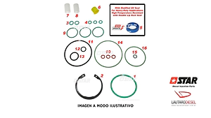 Star Siemens juego de juntas completo con reten para bomba Ranger 2,2 3,2 Puma A2C5334441 5WS40695 5WS40694 BK3Q-9B395-AD 60275