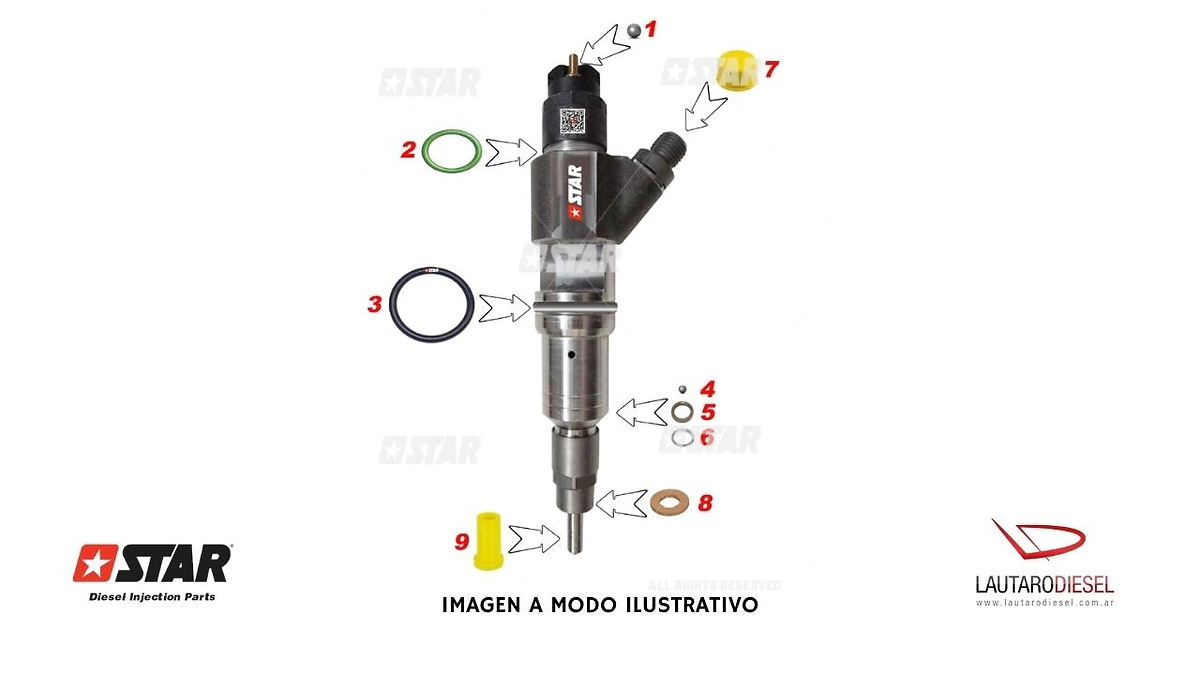 Star diesel kit de juntas completisimo para inyector 0445120157 0445120092