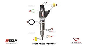 Star diesel kit de juntas completisimo para inyector 0445120157 0445120092