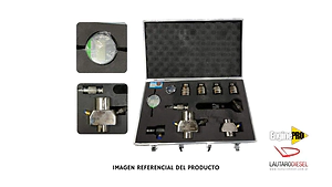 Valija herramientas para desarmar inyectores Cummins XPI CON COMPARADOR comparador milesimal digital.
