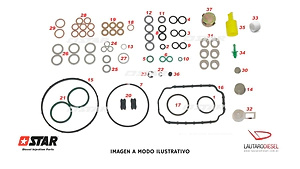 Star diesel kit juntas bomba inyectora EP VE con LDA, hay Bosch y Engine Pro