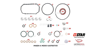 Star diesel kit juntas bomba inyectora VE con reten 20mm 20X31X7mm 60055
