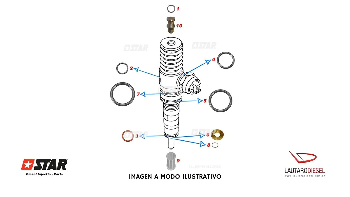 Star diesel kit de juntas inyector bomba 1,9 VW  0414720215 0445720216 0445720223 0414720029 041720018 0414720023 0414720088 y demas 1,9 tdi VW, Hay Bosch, Engine Pro y Umum