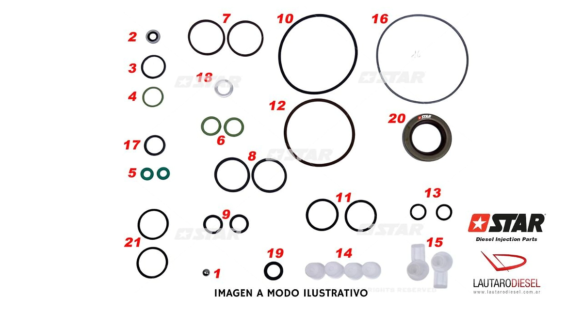 Star diesel kit reparacion juntas con retenes bomba CP3 0445020175 0445020007 0445020123 410.20.044