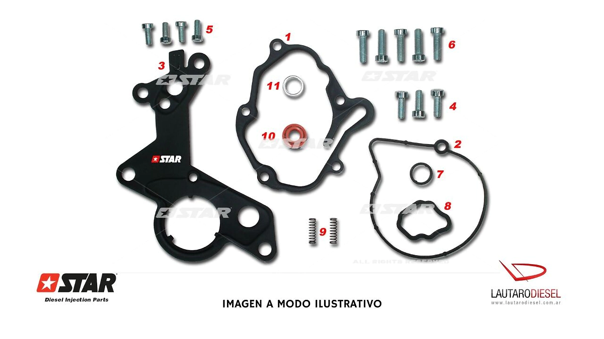 Star diesel kit reparacion bomba tandem CON JUNTA DE CHAPA ! F009D02799 038145209K 038145209A  Bora 038145209E=H=K reten 11mm