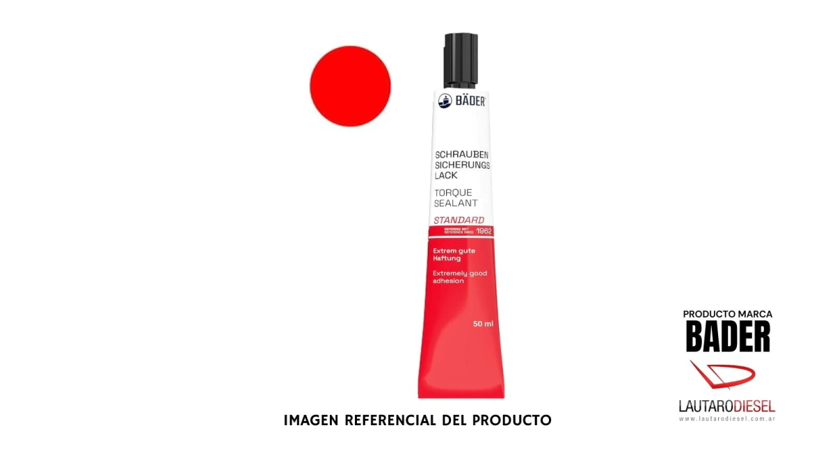 Bader Alemania pintura precinto de seguridad de 50 ml ROJO