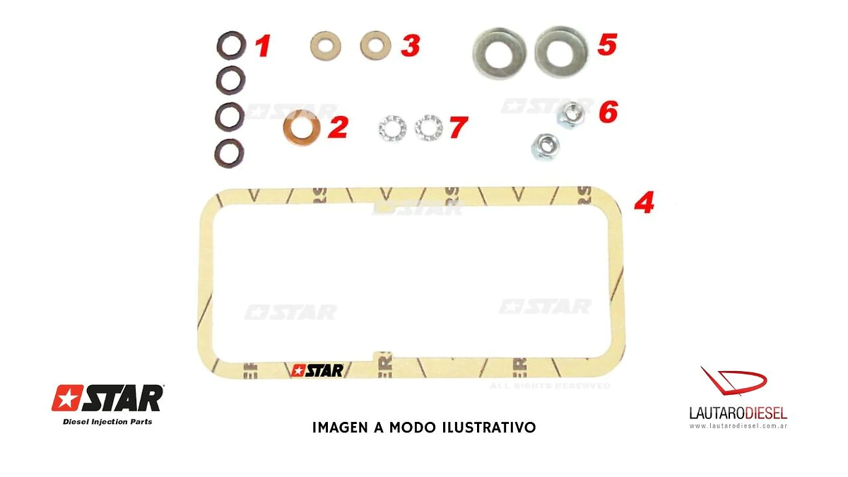 Star Diesel kit de juntas para tapa de bomba DPA