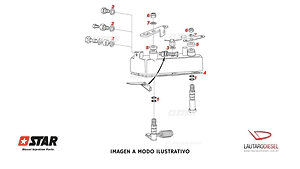 Star Diesel kit de juntas para tapa de bomba DPA