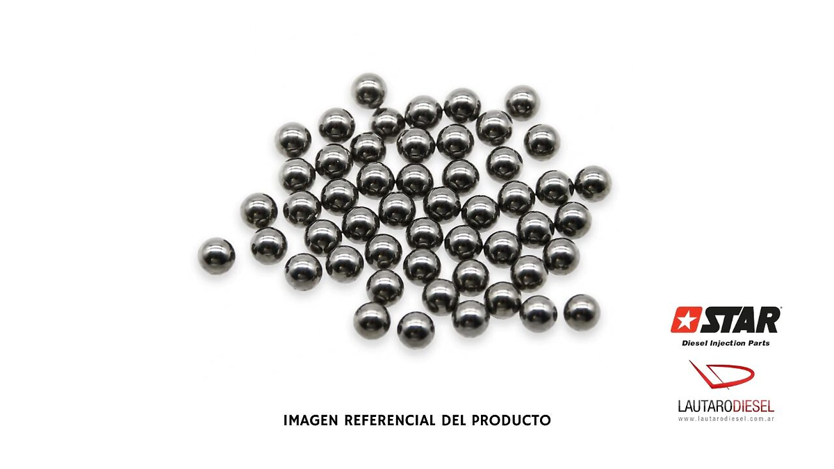 Star diesel bolita de ACERO 1,50 mm, se venden de a 100 unidades unicamente 1,50 mm, se usa en 0445110739 0445110340 0445110183, hay Bosch tambien