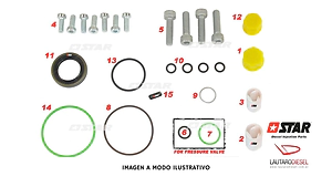 Star Denso juego de juntas con reten eje para bomba Denso Hilux 2018 HP5 22100-0E010