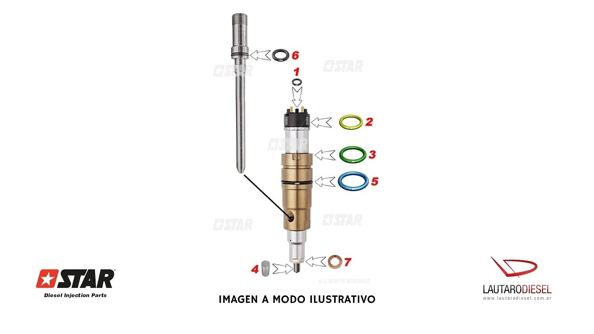 Star Kit de reparacion orings y arandela base para Scania Xpi