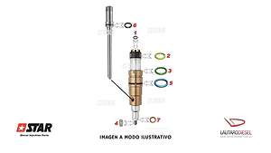 Star Kit de reparacion orings y arandela base para Scania Xpi