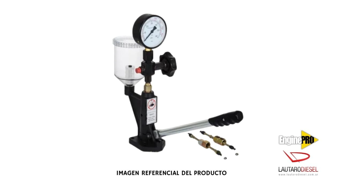 Probador manual de inyectores 0681200502 S60H, con valvula de cierre para combustible hacia el reloj