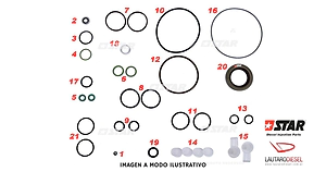 Star diesel kit reparacion juntas con reten bomba Renault CP2 0445020035 0445020036 0445020012, hay Engine Pro