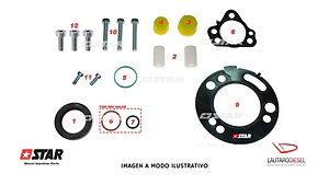 Star kit de juntas con juntas de chapa con reten eje para bomba VW 1.4 1.6 TDI 04B130755E 04B130755F 04B130755H 28395883 28440420 28470303 28477820