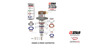 Star Kit oring EXTERNOS + INTERNOS para inyector CAT 3126