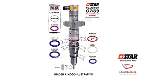 Star Kit oring INTERNOS Y EXTERNOS para inyector CAT C7 C9 263-8218 10R4761