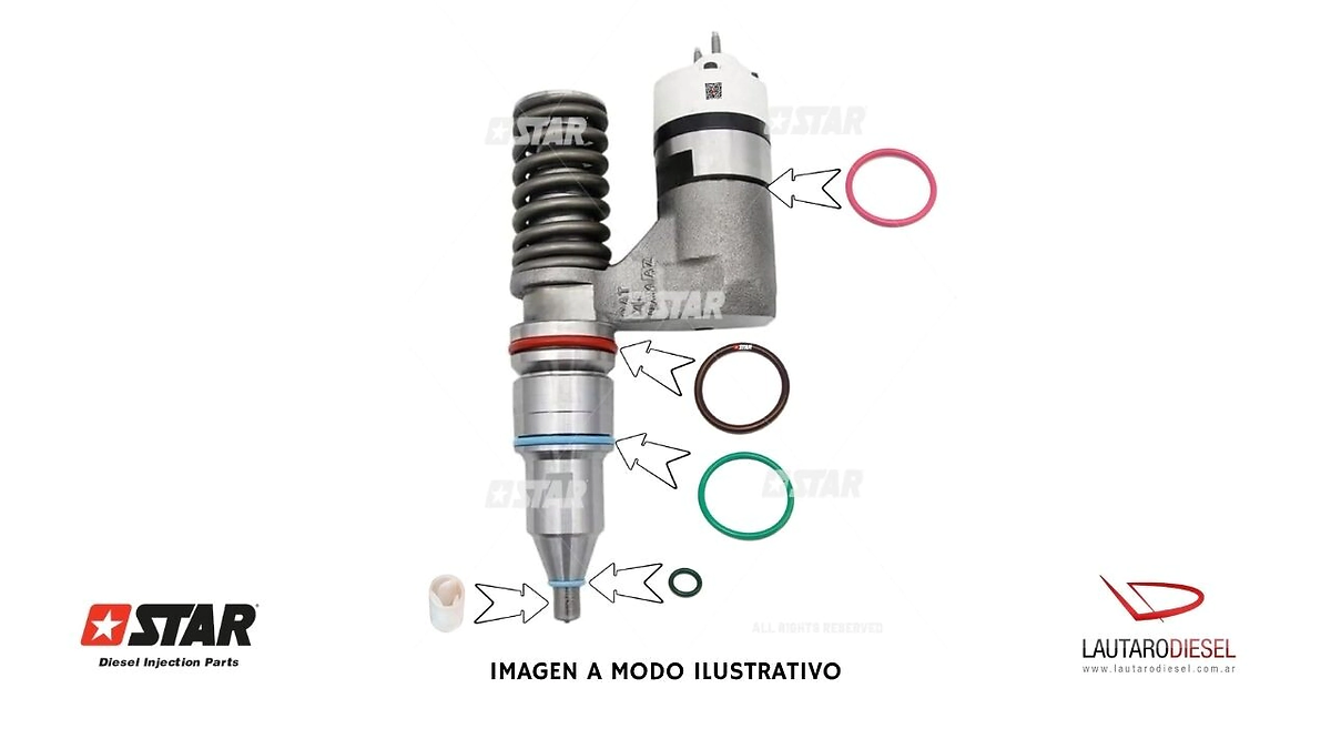 Star Kit oring EXTERNOS para inyector CAT 3176C C10