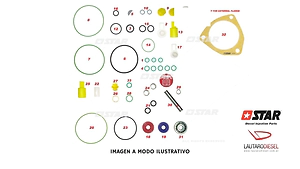 Star Caterpillar CAT Perkins juego de juntas bomba de alta presion COMPLETA C4 C6 291-5919 295-9127 2641A306 2641A312 352-6584 2641A408 326-4635 317-8021 muy completo, reten, incluye reparacion bomba